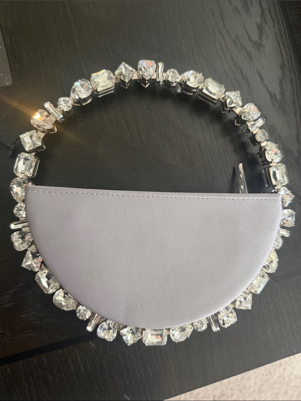 L'Alingi Taliya Eternity satin round clutch